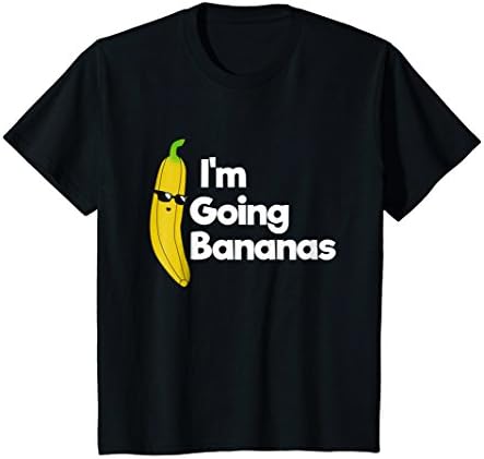 Kids I'm Going Bananas Funny Banana T-Shirt 8 Black