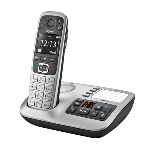 Gigaset E560A - Schnurloses Senioren DECT-Telefon - Mobilteil mit Anrufbeantworter - Farb-Display - Freisprechfunktion, Grosse Tasten, Telefon mit SOS