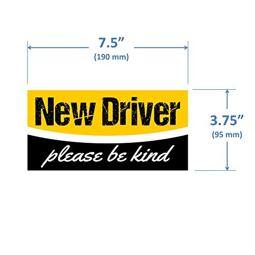 Student Driver Sticker | Easily Removable Just Like a Magnet but It Sticks Anywhere + Keep Your New Driver Safe With a Design That's Not Embarrassing