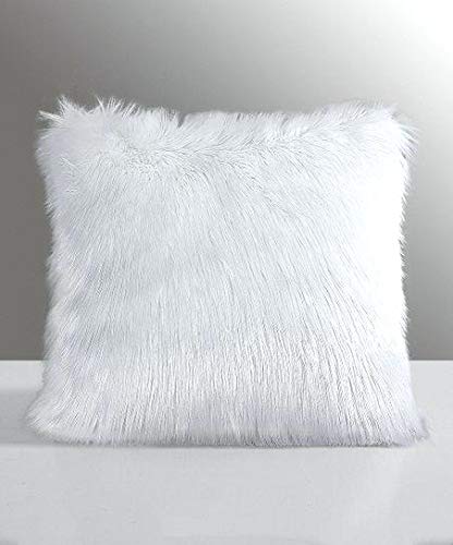 Buy Cushion Cover With Foam Filled Cushion White Furry Cushion