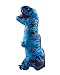 Adult Inflatable T-rex Costume Dinosaur Halloween Suit Cosplay Fantasy Costumes Blue with Backpack & USB Cable