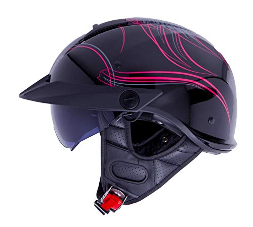 LS2 Half Rebellion Gloss Black Motorcycle Helmet Togo Ubuy