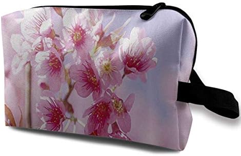 Travel Hanging Cosmetic Bags Pink Sakura Flowers Multi-functional Toiletry Makeup Organizer