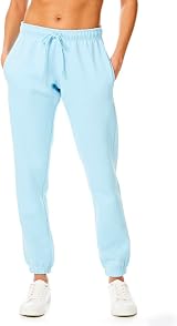 Light & Shade Aqua Marine Fleece Joggers XL with Drawstring Waist