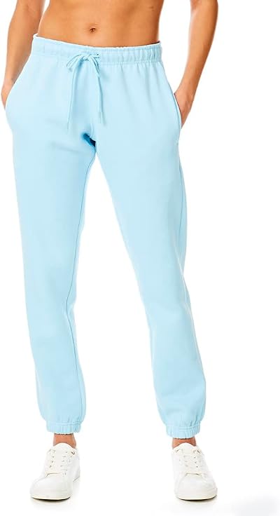 Light & Shade Aqua Marine Fleece Joggers XL with Drawstring Waist