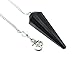 Black Tourmaline Faceted Pendulum with Om