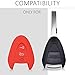 kwmobile Car Key Cover Compatible with Porsche 3 Button Car Key - Silicone Protective Key Fob Cover - Red