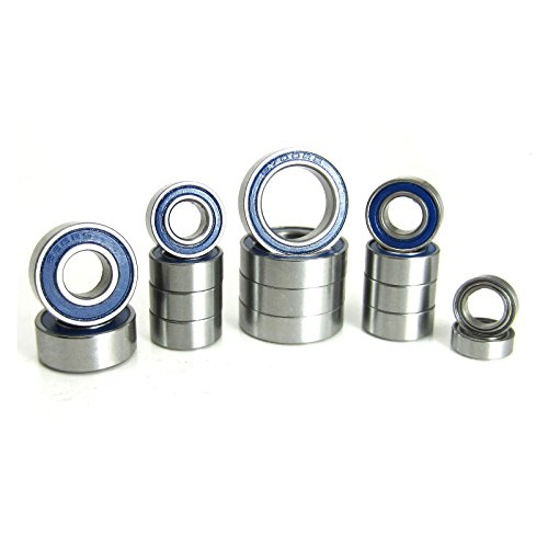 Associated B6D Precision Ball Bearing Kit (16) Rubber Sealed Blue
