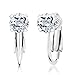 Gem Stone King 925 Sterling Silver 6MM Round Gemstone Birthstone Clip-On Earrings | Fine Jewelry Gifts for Her Mom Women Wife