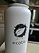 LOGO MAY SMEAR - Ecoblu 32oz Summer Wide Mouth Stainless Steel Water Flask - White - Double Walled BPA Free Hydro Insulated Large Water Bottle for Hot and Cold Liquids - Perfect for Men and Women
