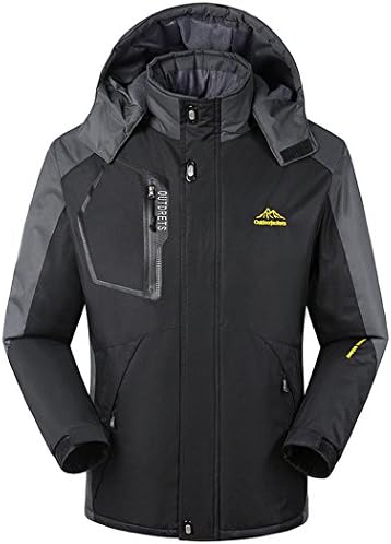 Dnstar Men's Winter Coats and Jackets Big and Tall Warm Ski Fleece Plus Black XL