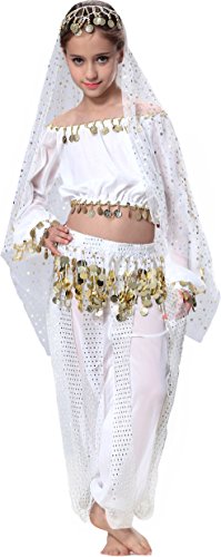 Fairycece Top Model Dance For Girls 3T 4T 4 White