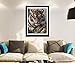 Leepakyuan DIY 5D Diamond Painting by Number Kits, Full Drill Crystal Rhinestone Embroidery Pictures Arts Craft for Home Wall Decor Gift, Aggressive Tiger, 12inch×16inch