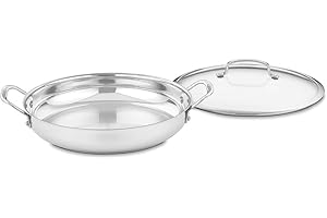 Cuisinart Contour Stainless 12-Inch Everyday Pan with Glass Cover