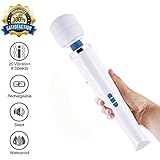 Wand Massager Wireless USB Rechargeable with 20 Parttens 8 Speeds Powerful Vibration Personal Therapy Handheld Body Back Neck Leg Foot Massager for Muscle Aches and Sports Recovery