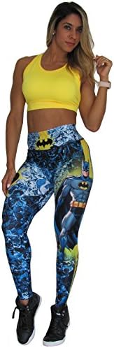 Superhero Batman Blue Leggings Activewear Superheroes Gym Workout Tights Pants Best Seller