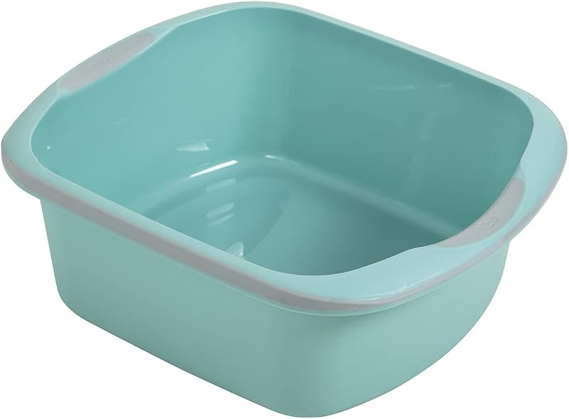 Addis Premium Soft Grip Large Rectangular Washing Up Bowl 9.5 L Sea Mist