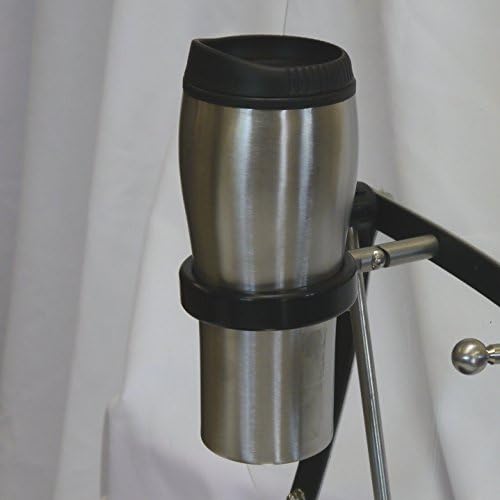 Roadrunner PLUS Motorcycle Drink Holder w/Travel Mug, Windshield (Black)