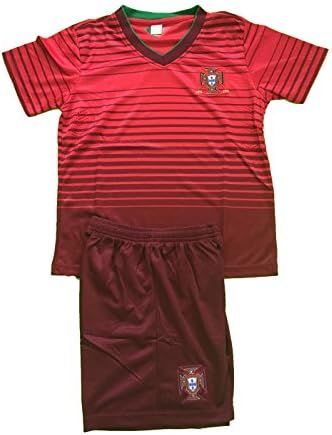 Portugal # 7 Ronaldo Soccer Youth Medium ( Size 12 ) Sets Jersey and Short .New