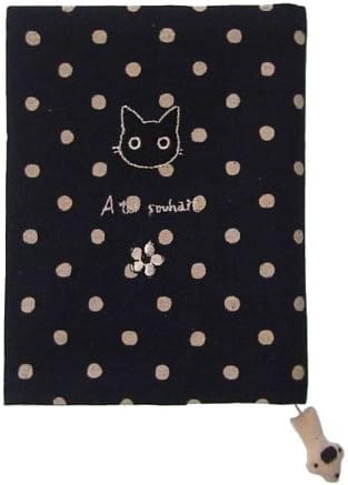 Amazon Co Jp ドン ヒラノ 水玉ネコ ぬくもりの猫刺繍ブックカバー Don Hirano 文庫判 ネイビー おもちゃ