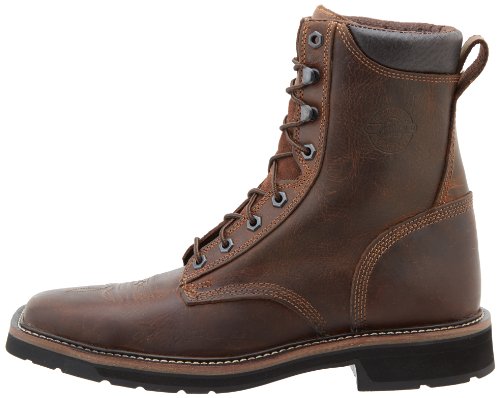 Justin Original Work Men's Stampede Rugged Soft Toe Lace Up Work Boots Tan 10 EE - Thumbnail 5