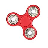 Tri-Spinner Fidget Toy With Premium Hybrid Ceramic Bearing ,Fidget Spinner ,Best Stress Reducer Relieves ADHD ,Anxiety,Boredom and Hand Killing Time (Red)