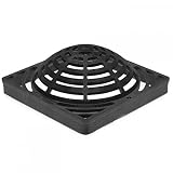 Storm Drain FSD-124-A Replacement 12-in. Black Square Catch Basin Atrium Grate