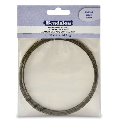 Beadalon Memory Wire Necklace, Antique Brass, 1/2-Ounce