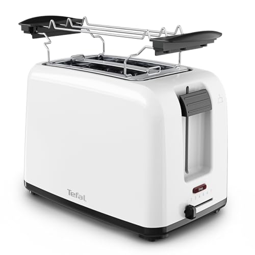 Vita, Tostadora 2 Ranuras, 800W, Recalentamiento práctico, 7 Niveles de Tostado, Ranuras Extra Anchas, Bandeja recogemigas extraíble, Blanco, TT1A21E0