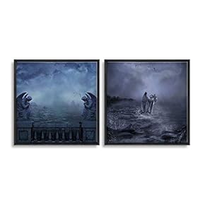 Framed Dreamscape Home Artwork for Living Room Bedroom x2 Panels
