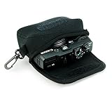 Black Flexible Neoprene Camera Protective Case Bag with Hook for Canon Powershot G10 G11 G12 G1X G15 G16 Sony DSC HX50