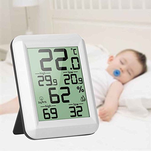 MuLuo Digital LCD Thermometer Hygrometer Electronic Temperature Humidity Meter MIN/MAX Records Indoor Weather Station