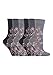 6 Pairs Sockshop Women's Gentle Grip Climbing Rose Socks 6-10.5 Us GG45