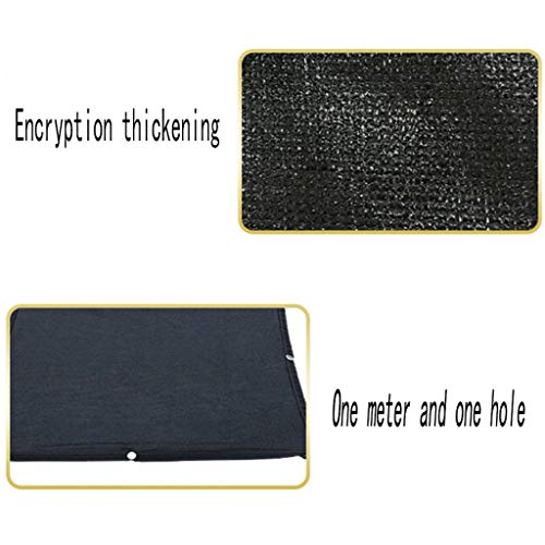 Sonnensegel HUAHUA Schwarz 、 Schattentuch、 Sonnenschutz Beschattungsnetz UV-Schutz (8 Nadeln) 95… – Bild 5