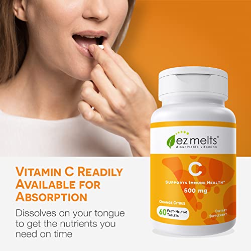 EZ Melts Vitamin C for Immune Support Vegan Vitamin C Dissolvable