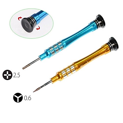 Fixinus Magnetic 0.6mm Y Tip Tri Wing 2.5+ Pinhead Phillips Anti-slip Precision Screwdriver for Repair iPhone 7 7 Plus 6 6 Plus 5 5S 4 4S Apple Watch 1/2 Middle Plate