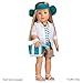 ADORA Amazing Girls 18 Doll Clothes – Summer Swim Outfit with One-Piece Swim Suit, Blouse, Shorts, Sun Hat, Necklace, Tote Bag, Towel and Sandals [Amazon Exclusive]