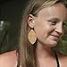 Cork, Italian Leather, Sterling Silver & Gold Plated Petal Earrings // Cork with Gold Flecks and Leather // Joanna Gaines Inspired // Lightweight Statement Earrings