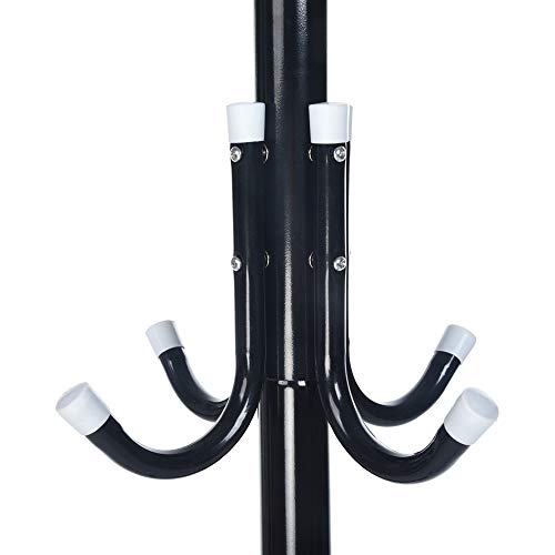 Three-legged Assembled Coat Rack，Buybuybuy Standing Entryway Coat Rack Coat Tree Hat Hanger Holder 12 Hooks for Jacket Umbrella Tree Stand with Base Metal - Thumbnail 2