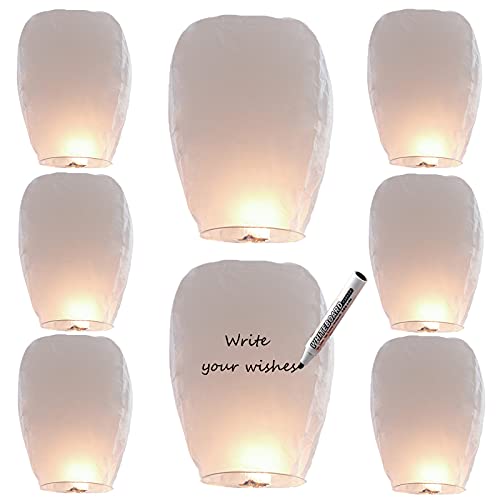 Chinese Lanterns 20 Pack White, Sky Lantern is a Must Have Prop for