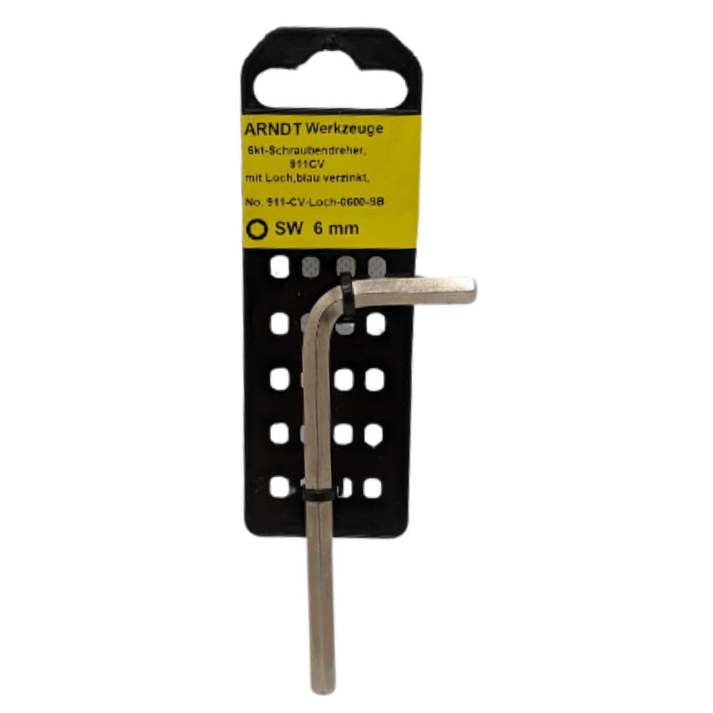 ARNDT Germany 6mm Security Hex Key | Allen Key Double Holes | Hexagonal Security Key Chromium Vanadium Steel