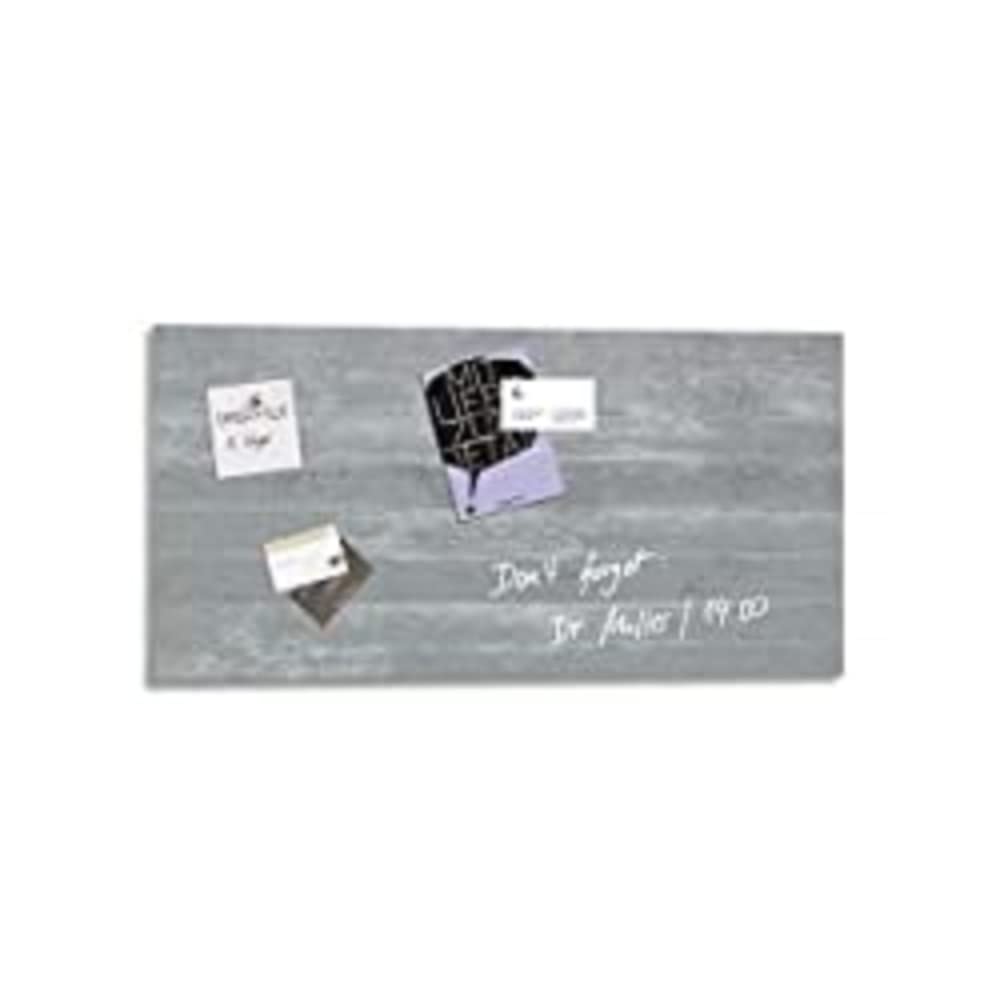 SIGEL GL148 Premium Glass magnetic Board, glossy surface, 91 x 46 cm, easy mounting, Grey - Artverum
