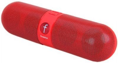 Portable Bluetooth Wireless Speaker Capsule W/Microphone, NFC, FM, SD Card Slot - Red