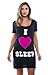 Just Love Sleep Dress for Women / Sleeping / Dorm Shirt / Nightshirt,Black - I Heart Sleep,Large