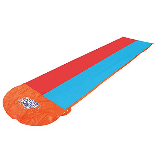 Benlet Kids Outdoor Water Slides, 18ft Inflatable Long Water Slider w/Drench Pool for All Family Toddler & Children (Two Person)