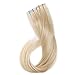 SEGO 40 Pieces Rooted Tape in Hair Extensions Human Hair Seamless Skin Weft 100% Real Remy Invisible Tape Hair Extensions Straight Double Sided #60 Platinum Blonde, 18 Inch (100 Gram)