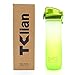 TClian Sport Water Bottle 600ml 20oz, BPA Free Plastic, Flip Top Lid, Opens With 1-Click for Gym, Cycling, Camping, Running, Hiking, Travelling and Outdoors (Green)