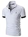 STTLZMC Men’s Polo Shirts Short Sleeve Cotton Tee Button Basic Sports T-Shirts