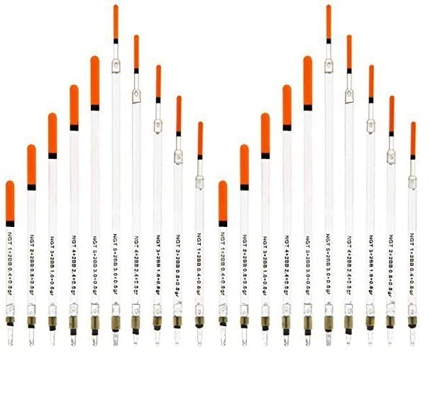 TFS Angling NGT Clear Crystal Waggler Fishing Floats Loaded plus extras.Disgorger,Float Adapters,Grip Stops included in every pack. (Pack C - 20L)