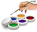 Vivid Porcelain White Round Watercolor Palette Container Dish with Lid â€“ for Painting, Small Jewelry Storage, Sauce Dishes â€“ 5-Pack